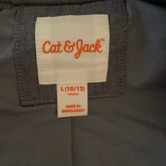 Cat & Jack Gray Quilted Unisex 100% Cotton Jacket Size Large - Picture 5 of 7